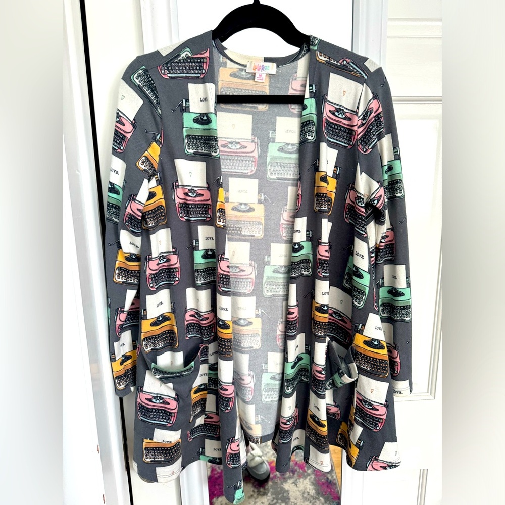 LuLaRoe Lindsay Cardigan - RARE PRINT, unicorn